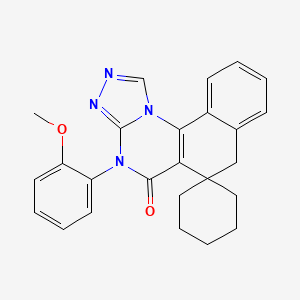 molecular formula C25H24N4O2 B11639530 4-(2-methoxyphenyl)-4H-spiro[benzo[h][1,2,4]triazolo[4,3-a]quinazoline-6,1'-cyclohexan]-5(7H)-one 