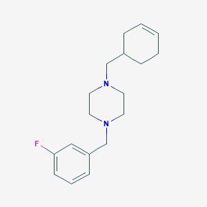 1-(Cyclohex-3-en-1-ylmethyl)-4-[(3-fluorophenyl)methyl]piperazine