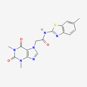 2-(1,3-dimethyl-2,6-dioxo-1,2,3,6-tetrahydro-7H-purin-7-yl)-N-(6-methyl-1,3-benzothiazol-2-yl)acetamide