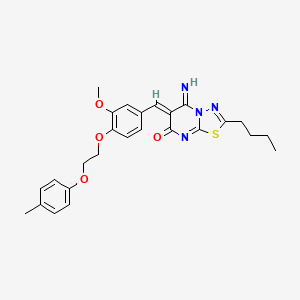 (6Z)-2-butyl-5-imino-6-{3-methoxy-4-[2-(4-methylphenoxy)ethoxy]benzylidene}-5,6-dihydro-7H-[1,3,4]thiadiazolo[3,2-a]pyrimidin-7-one