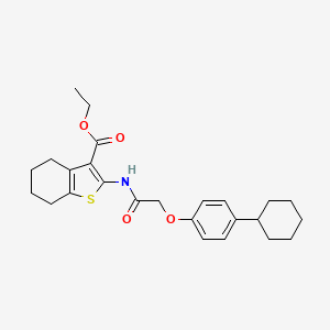 Ethyl 2-{[(4-cyclohexylphenoxy)acetyl]amino}-4,5,6,7-tetrahydro-1-benzothiophene-3-carboxylate