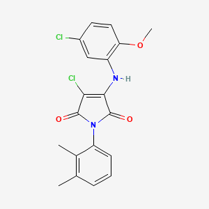 3-chloro-4-[(5-chloro-2-methoxyphenyl)amino]-1-(2,3-dimethylphenyl)-1H-pyrrole-2,5-dione