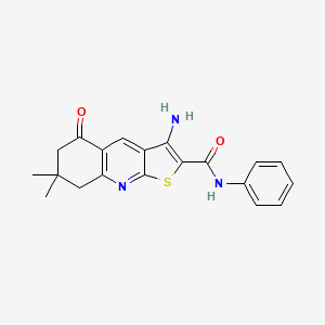 3-amino-7,7-dimethyl-5-oxo-N-phenyl-5,6,7,8-tetrahydrothieno[2,3-b]quinoline-2-carboxamide