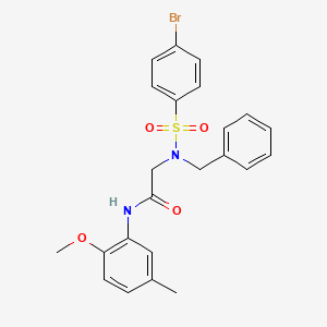 2-(N-Benzyl4-bromobenzenesulfonamido)-N-(2-methoxy-5-methylphenyl)acetamide