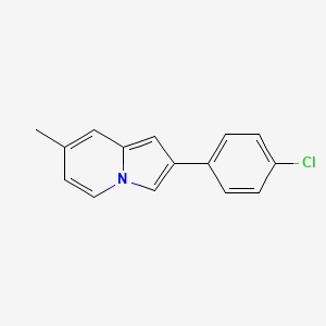 molecular formula C15H12ClN B11639750 2-(4-Chlorophenyl)-7-methylindolizine CAS No. 392725-38-1