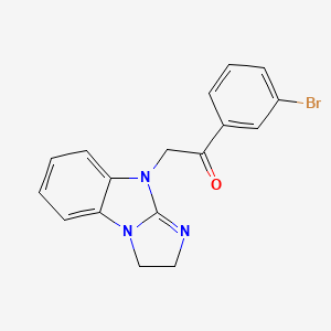 1-(3-bromophenyl)-2-(2,3-dihydro-9H-imidazo[1,2-a]benzimidazol-9-yl)ethanone