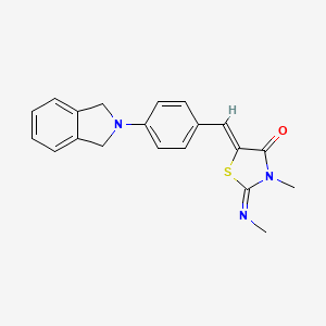 (2E,5Z)-5-{[4-(2,3-Dihydro-1H-isoindol-2-YL)phenyl]methylidene}-3-methyl-2-(methylimino)-1,3-thiazolidin-4-one