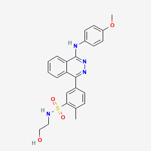 molecular formula C24H24N4O4S B11639782 N-(2-hydroxyethyl)-5-{4-[(4-methoxyphenyl)amino]phthalazin-1-yl}-2-methylbenzenesulfonamide 