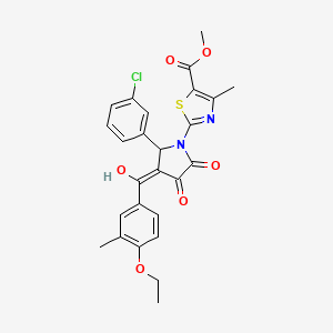 methyl 2-{2-(3-chlorophenyl)-3-[(4-ethoxy-3-methylphenyl)carbonyl]-4-hydroxy-5-oxo-2,5-dihydro-1H-pyrrol-1-yl}-4-methyl-1,3-thiazole-5-carboxylate