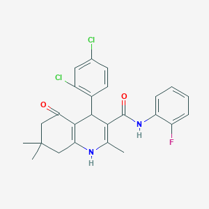 4-(2,4-Dichlorophenyl)-N-(2-fluorophenyl)-2,7,7-trimethyl-5-oxo-1,4,5,6,7,8-hexahydro-3-quinolinecarboxamide