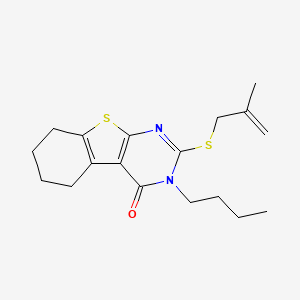 3-butyl-2-[(2-methylprop-2-en-1-yl)sulfanyl]-5,6,7,8-tetrahydro[1]benzothieno[2,3-d]pyrimidin-4(3H)-one