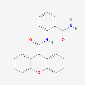 molecular formula C21H16N2O3 B11639831 N-(2-carbamoylphenyl)-9H-xanthene-9-carboxamide 