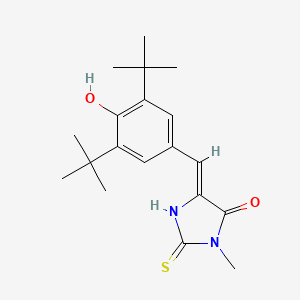 (5Z)-5-(3,5-di-tert-butyl-4-hydroxybenzylidene)-3-methyl-2-thioxoimidazolidin-4-one