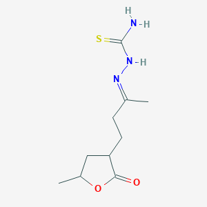 (2E)-2-[4-(5-methyl-2-oxotetrahydrofuran-3-yl)butan-2-ylidene]hydrazinecarbothioamide