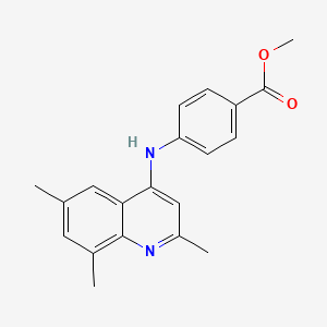 molecular formula C20H20N2O2 B11639883 Methyl 4-[(2,6,8-trimethylquinolin-4-yl)amino]benzoate 