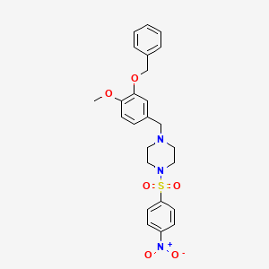 1-[3-(Benzyloxy)-4-methoxybenzyl]-4-[(4-nitrophenyl)sulfonyl]piperazine