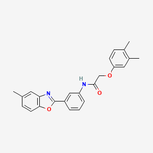 2-(3,4-dimethylphenoxy)-N-[3-(5-methyl-1,3-benzoxazol-2-yl)phenyl]acetamide