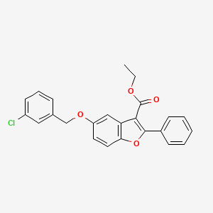 Ethyl 5-[(3-chlorophenyl)methoxy]-2-phenyl-1-benzofuran-3-carboxylate