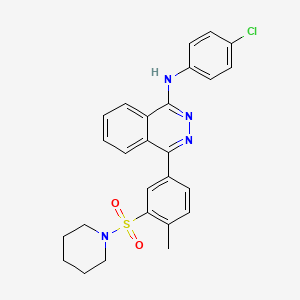 N-(4-chlorophenyl)-4-[4-methyl-3-(piperidin-1-ylsulfonyl)phenyl]phthalazin-1-amine