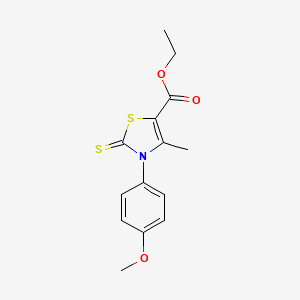 Ethyl 3-(4-methoxyphenyl)-4-methyl-2-thioxo-2,3-dihydro-1,3-thiazole-5-carboxylate