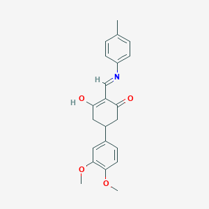 5-(3,4-Dimethoxyphenyl)-2-{[(4-methylphenyl)amino]methylidene}cyclohexane-1,3-dione