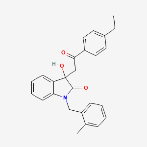 3-[2-(4-ethylphenyl)-2-oxoethyl]-3-hydroxy-1-(2-methylbenzyl)-1,3-dihydro-2H-indol-2-one