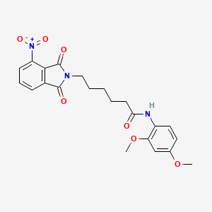 N-(2,4-dimethoxyphenyl)-6-(4-nitro-1,3-dioxo-1,3-dihydro-2H-isoindol-2-yl)hexanamide