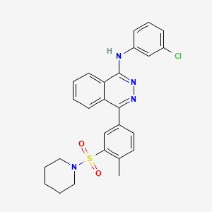 N-(3-chlorophenyl)-4-[4-methyl-3-(piperidin-1-ylsulfonyl)phenyl]phthalazin-1-amine