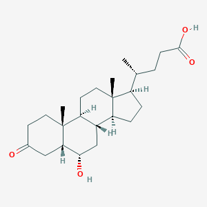 molecular formula C24H38O4 B116401 6α-羟基-3-氧代-5β-胆烷-24-酸 CAS No. 67733-54-4