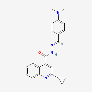 2-Cyclopropyl-N'-[(E)-[4-(dimethylamino)phenyl]methylidene]quinoline-4-carbohydrazide