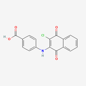 Benzoic acid, 4-((3-chloro-1,4-dihydro-1,4-dioxo-2-naphthalenyl)amino)-