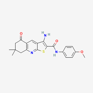 3-amino-N-(4-methoxyphenyl)-7,7-dimethyl-5-oxo-5,6,7,8-tetrahydrothieno[2,3-b]quinoline-2-carboxamide