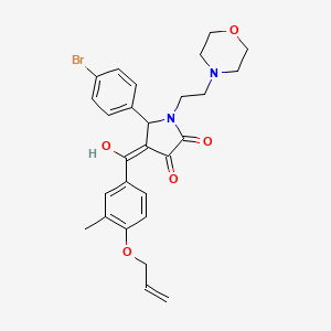 molecular formula C27H29BrN2O5 B11640183 4-[4-(Allyloxy)-3-methylbenzoyl]-5-(4-bromophenyl)-3-hydroxy-1-[2-(4-morpholinyl)ethyl]-1,5-dihydro-2H-pyrrol-2-one 