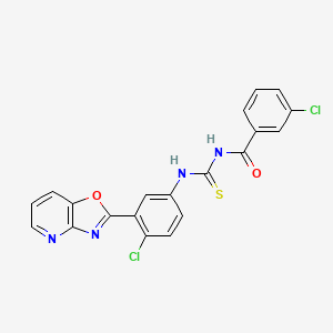 3-chloro-N-{[4-chloro-3-([1,3]oxazolo[4,5-b]pyridin-2-yl)phenyl]carbamothioyl}benzamide