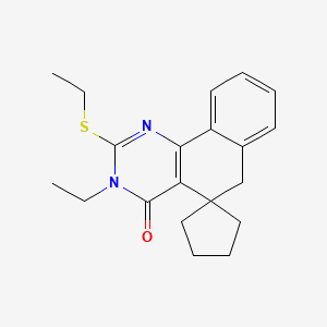 3-ethyl-2-(ethylsulfanyl)-3H-spiro[benzo[h]quinazoline-5,1'-cyclopentan]-4(6H)-one