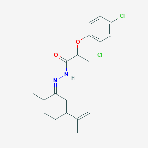 2-(2,4-dichlorophenoxy)-N'-[(1E)-2-methyl-5-(prop-1-en-2-yl)cyclohex-2-en-1-ylidene]propanehydrazide