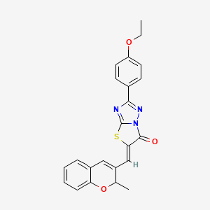 (5Z)-2-(4-ethoxyphenyl)-5-[(2-methyl-2H-chromen-3-yl)methylidene][1,3]thiazolo[3,2-b][1,2,4]triazol-6(5H)-one