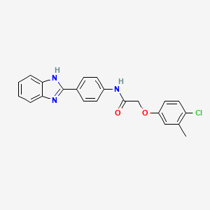 molecular formula C22H18ClN3O2 B11640338 N-[4-(1H-benzimidazol-2-yl)phenyl]-2-(4-chloro-3-methylphenoxy)acetamide 