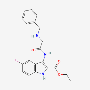 ethyl 3-[(N-benzylglycyl)amino]-5-fluoro-1H-indole-2-carboxylate