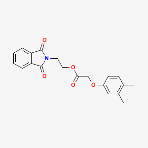 molecular formula C20H19NO5 B11640374 2-(1,3-dioxoisoindol-2-yl)ethyl 2-(3,4-dimethylphenoxy)acetate 