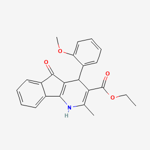 ethyl 4-(2-methoxyphenyl)-2-methyl-5-oxo-4,5-dihydro-1H-indeno[1,2-b]pyridine-3-carboxylate