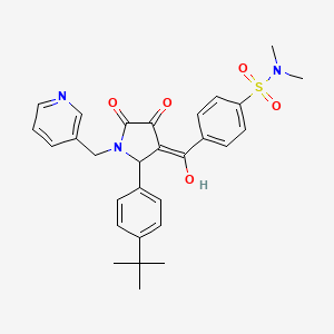 4-{[2-(4-tert-butylphenyl)-4-hydroxy-5-oxo-1-(pyridin-3-ylmethyl)-2,5-dihydro-1H-pyrrol-3-yl]carbonyl}-N,N-dimethylbenzenesulfonamide