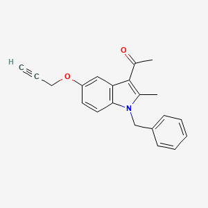 1-(1-Benzyl-2-methyl-5-prop-2-ynoxyindol-3-yl)ethanone