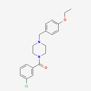 molecular formula C20H23ClN2O2 B11640460 1-(3-Chlorobenzoyl)-4-[(4-ethoxyphenyl)methyl]piperazine 