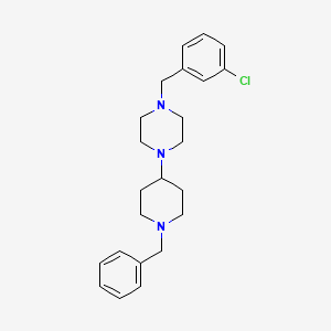 1-(1-Benzylpiperidin-4-yl)-4-(3-chlorobenzyl)piperazine