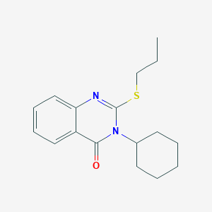 molecular formula C17H22N2OS B11640481 3-cyclohexyl-2-(propylsulfanyl)quinazolin-4(3H)-one 