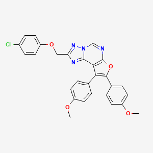 2-[(4-Chlorophenoxy)methyl]-8,9-bis(4-methoxyphenyl)furo[3,2-e][1,2,4]triazolo[1,5-c]pyrimidine