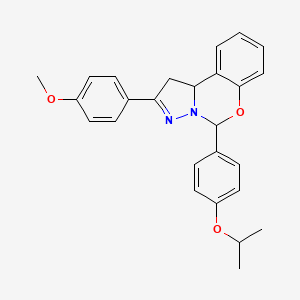 2-(4-Methoxyphenyl)-5-[4-(propan-2-yloxy)phenyl]-1,10b-dihydropyrazolo[1,5-c][1,3]benzoxazine