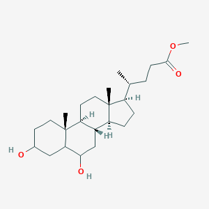 molecular formula C25H42O4 B116405 胆烷-24-酸，3,6-二羟基-，甲酯，(3α,5β,6α)- CAS No. 2868-48-6