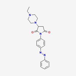 2,5-Pyrrolidinedione, 3-(4-ethyl-1-piperazinyl)-1-[4-(2-phenyldiazenyl)phenyl]-